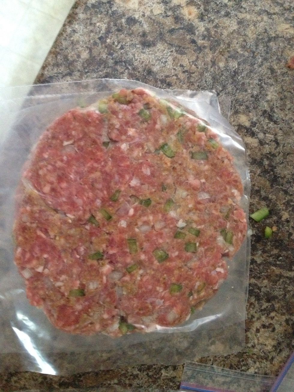 ...form your patties into whatever size you'd like! Now you can either place them in the fridge to firm up before you grill or bake them OR you can package them in freezer bags for another night :)
