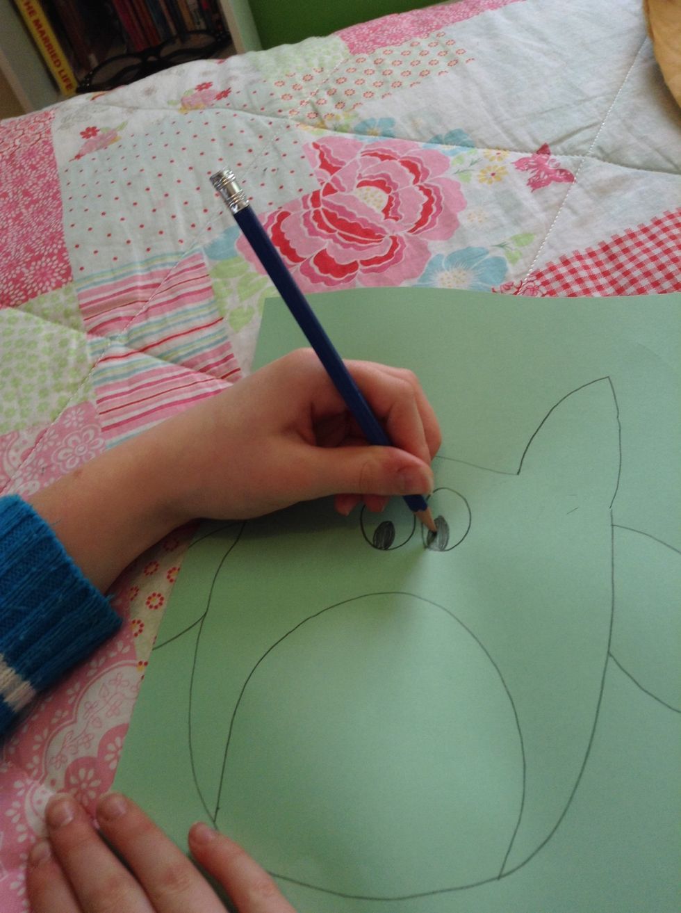 Forth: draw the eyes.
