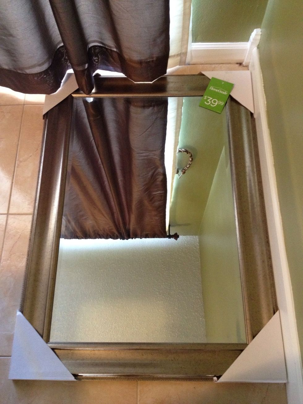 Found a big gold mirror at Home Goods for around $40.