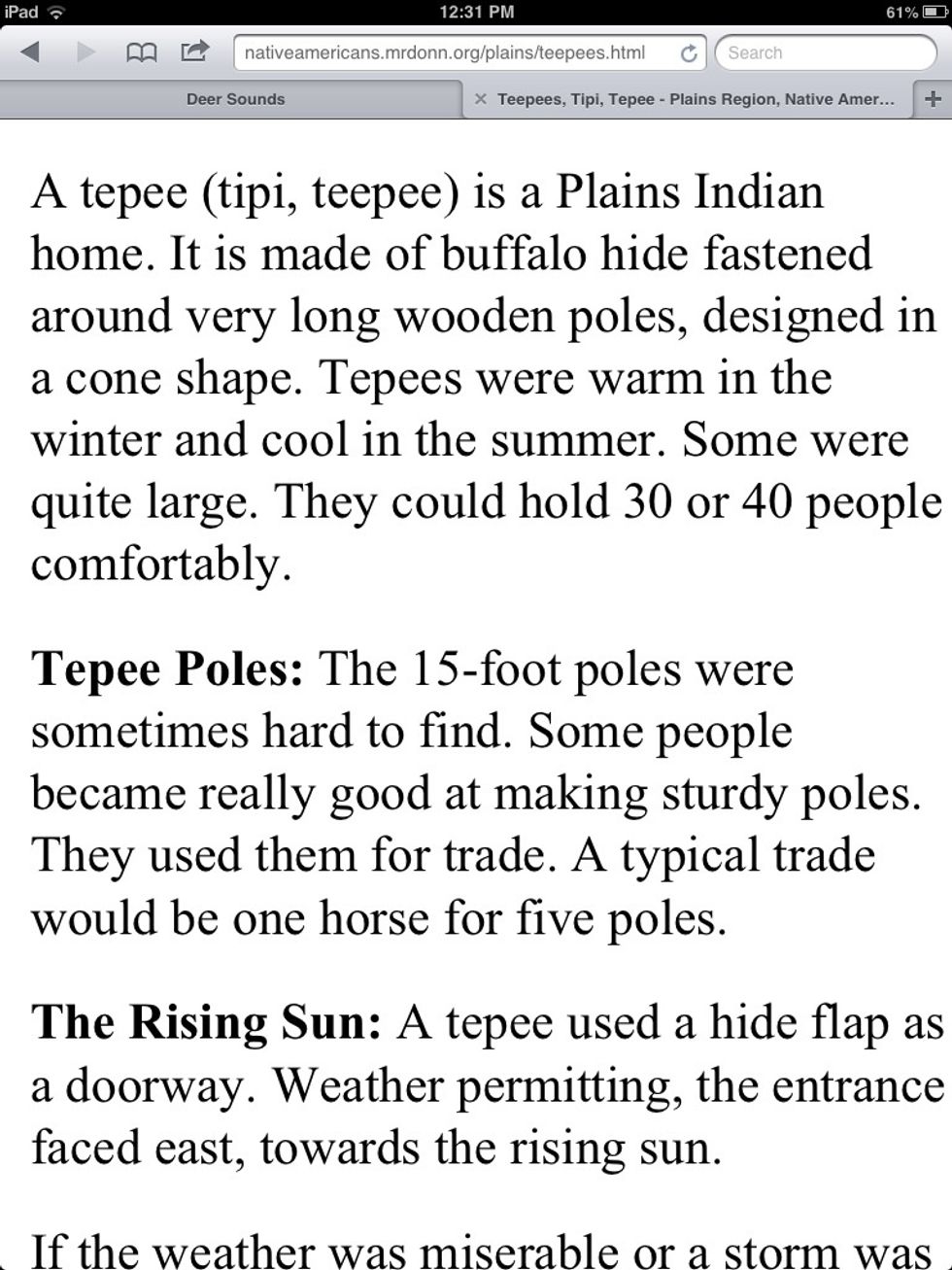 Found the answer Source:http://nativeamericans.mrdonn.org/plains/teepees.html