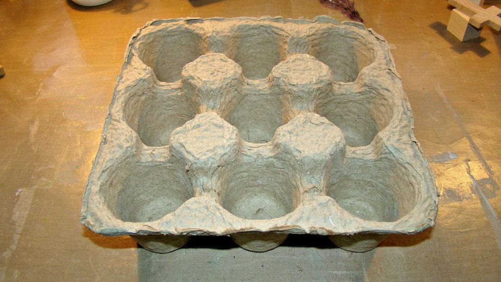 Found this egg crate in the trash and decided it needed to have new life.