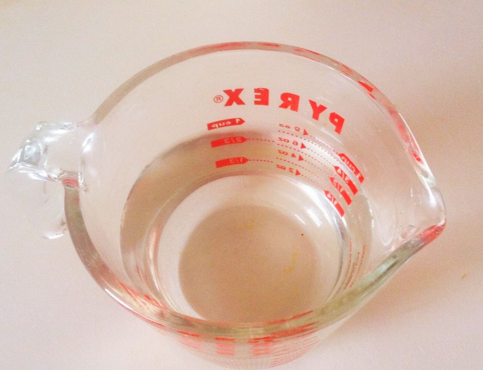Four (4) tablespoons of water.
