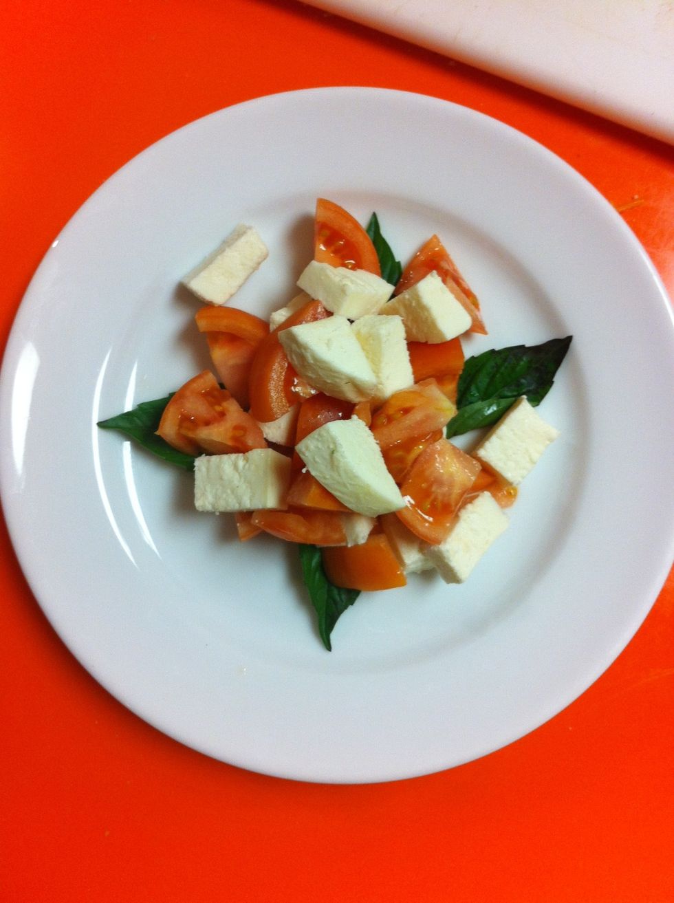 Fourth layer, remaining mozzarella as pictured.