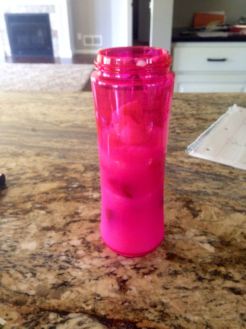 Fourthly, add a cup of milk. (Change amount as needed)