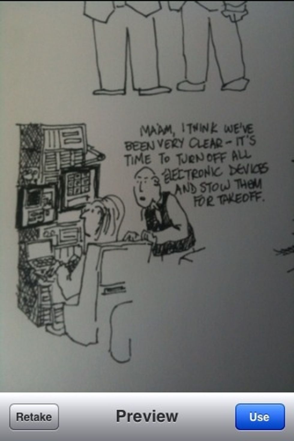 Frame your cartoon as tightly as possible, and then shoot.