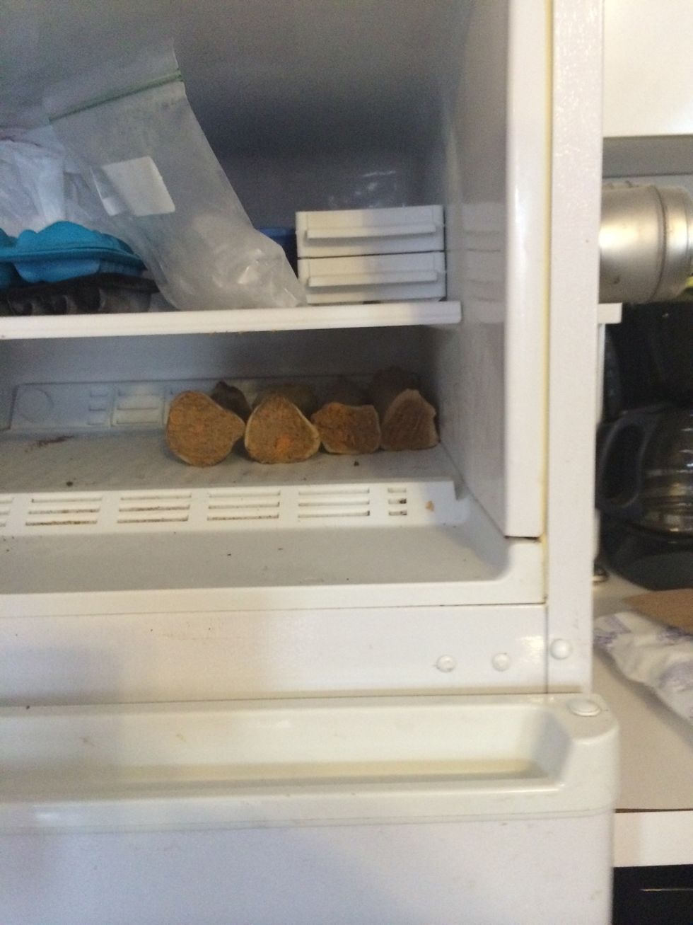 Freeze for a few hours. I usually just do this overnight.