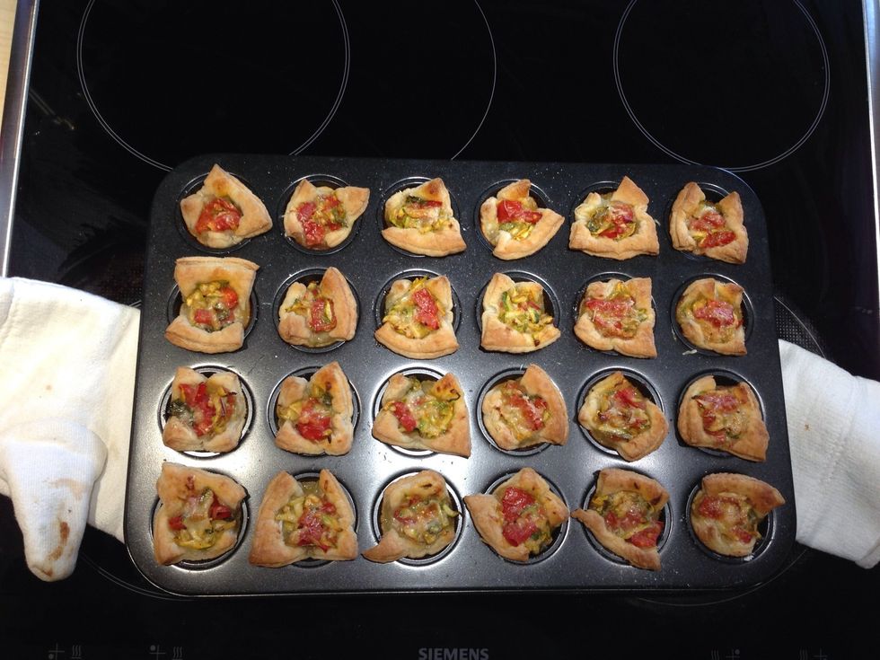 Fresh from the oven, let them cool down.