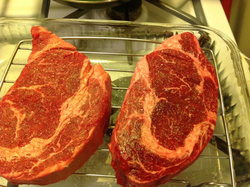 Fresh ground pepper, and these are ready to go on grill.