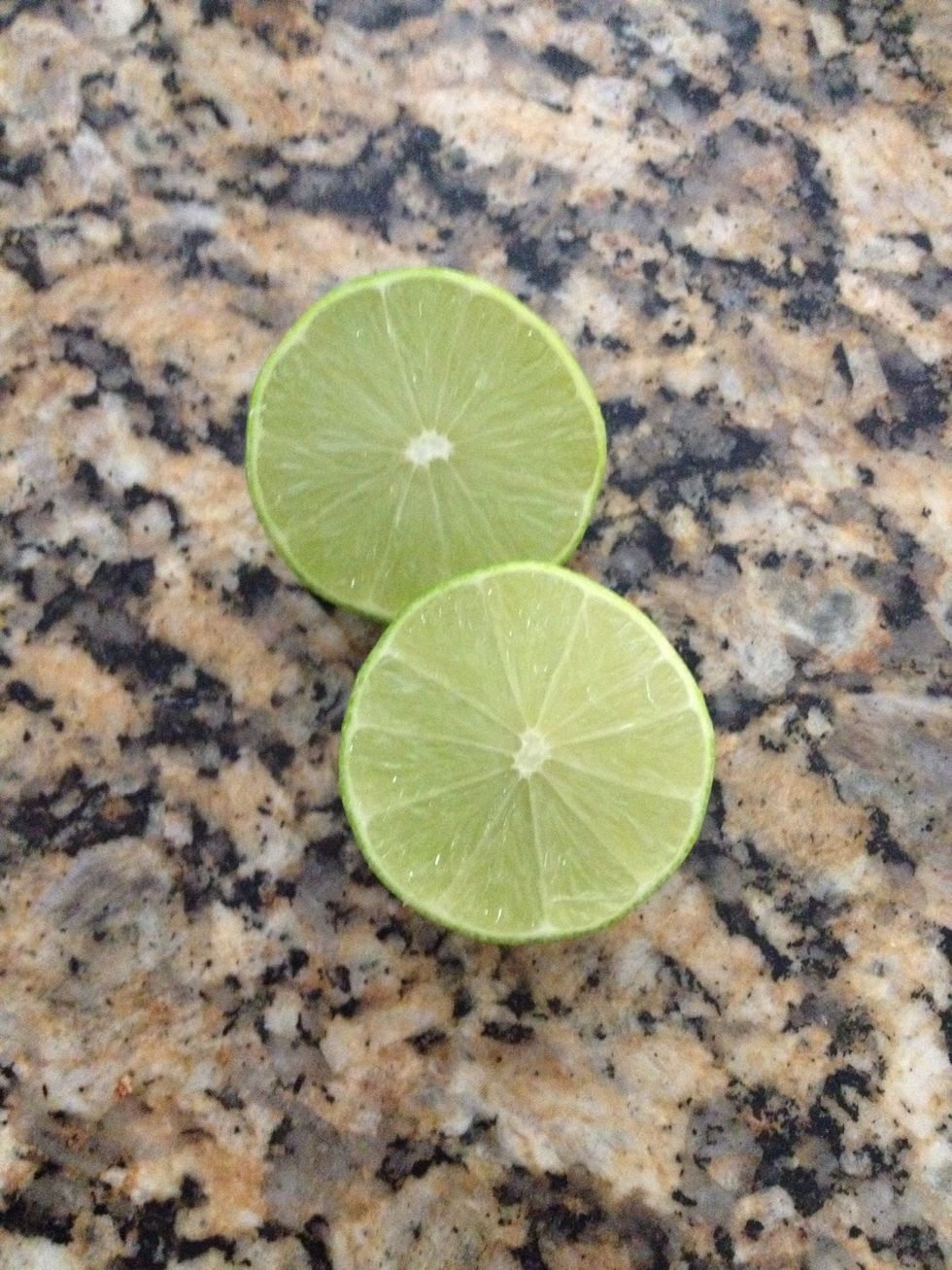 Fresh lime juice. Add half a lime