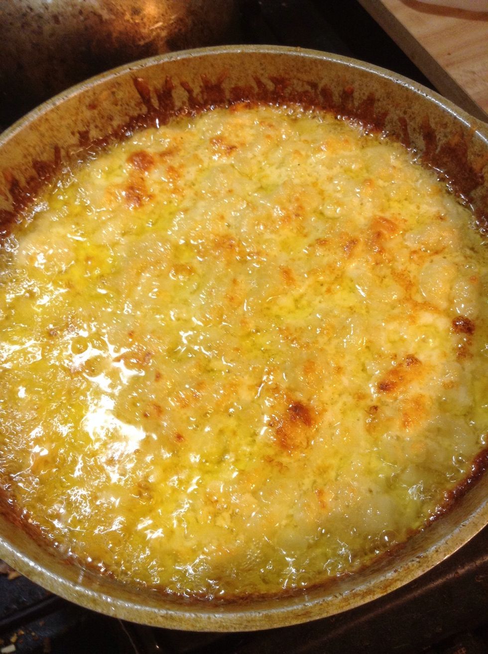 Fresh out of the oven with its bubbly cheesy goodness!