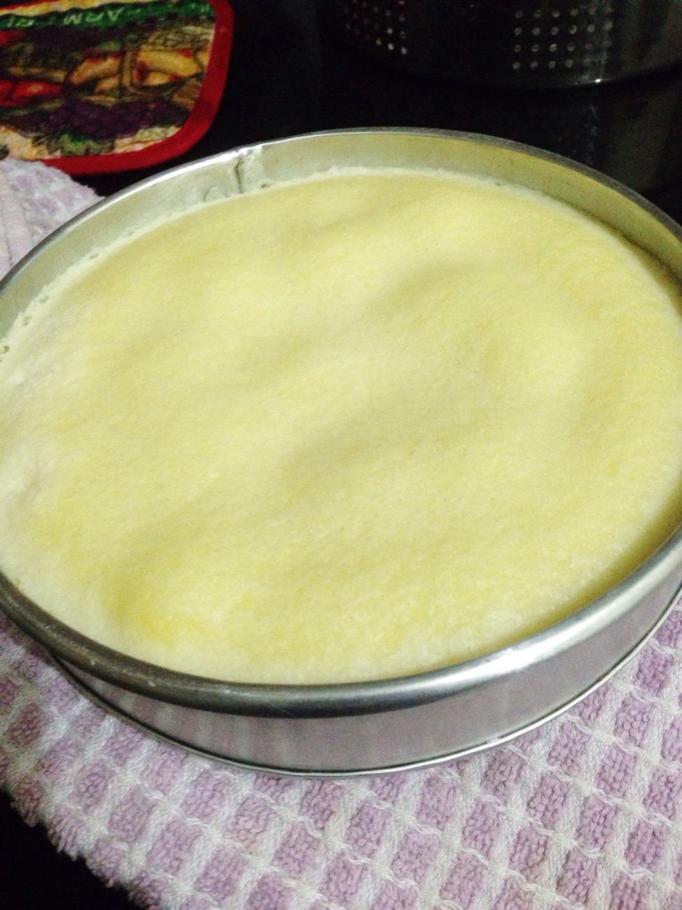 Fresh out of the steamer. Let it cool before slice into it