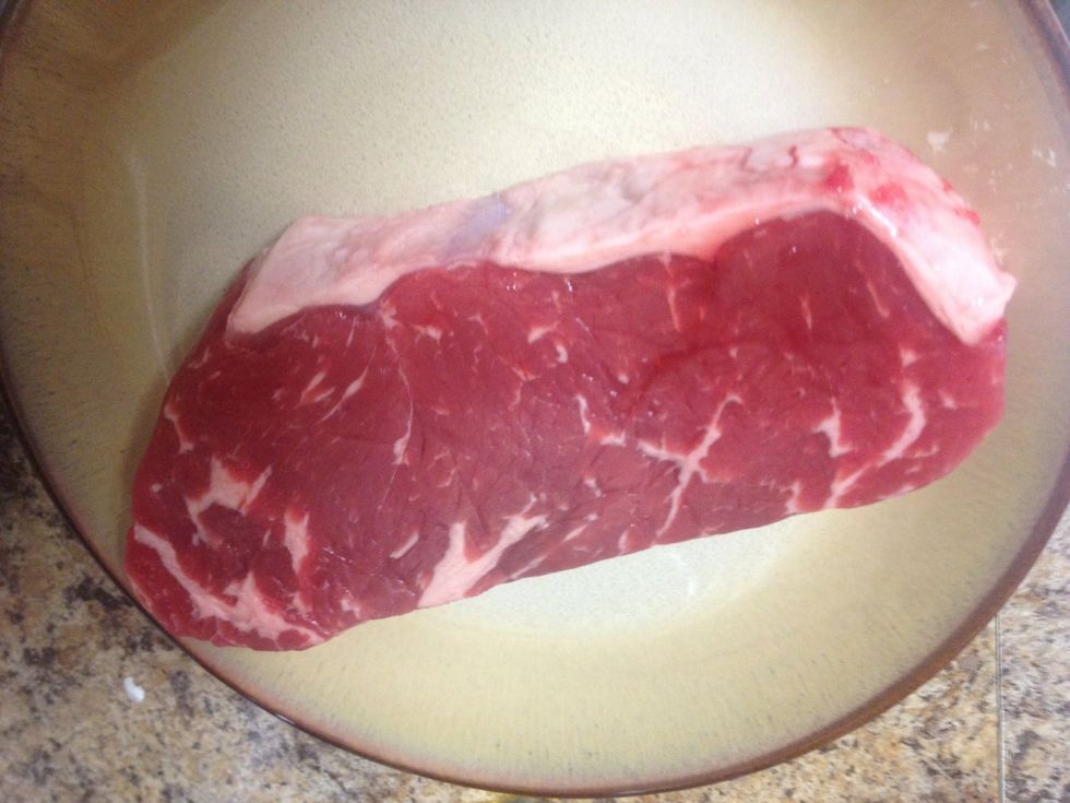 Fresh Steak. On plate.
