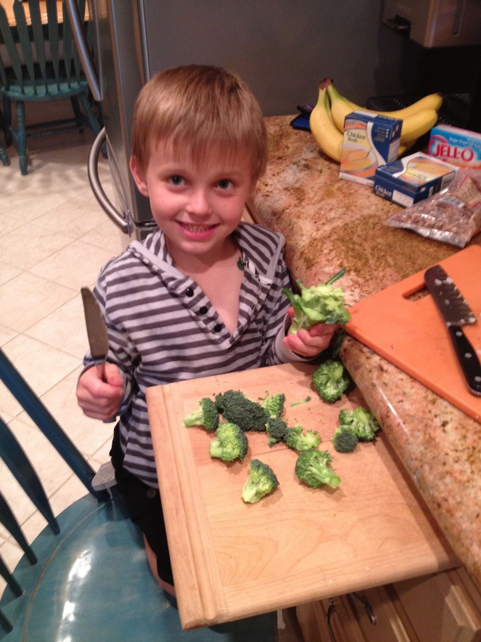 Fresh steamed broccoli is a great side dish