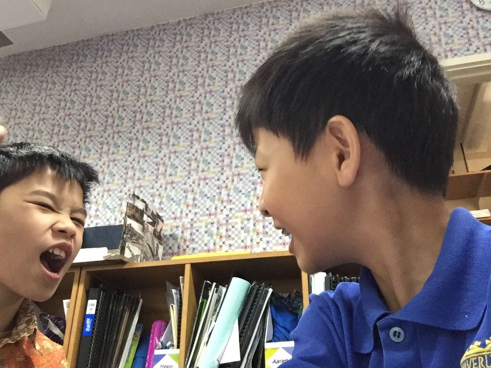 Friend shouting at me.