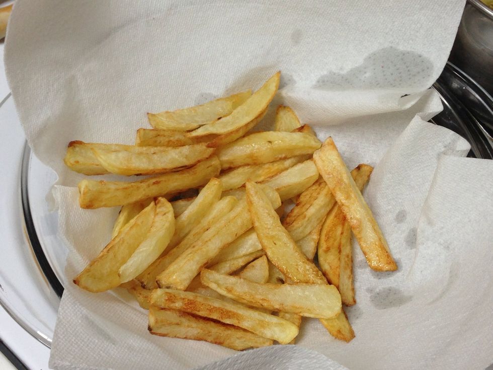 Fries are golden like 14k