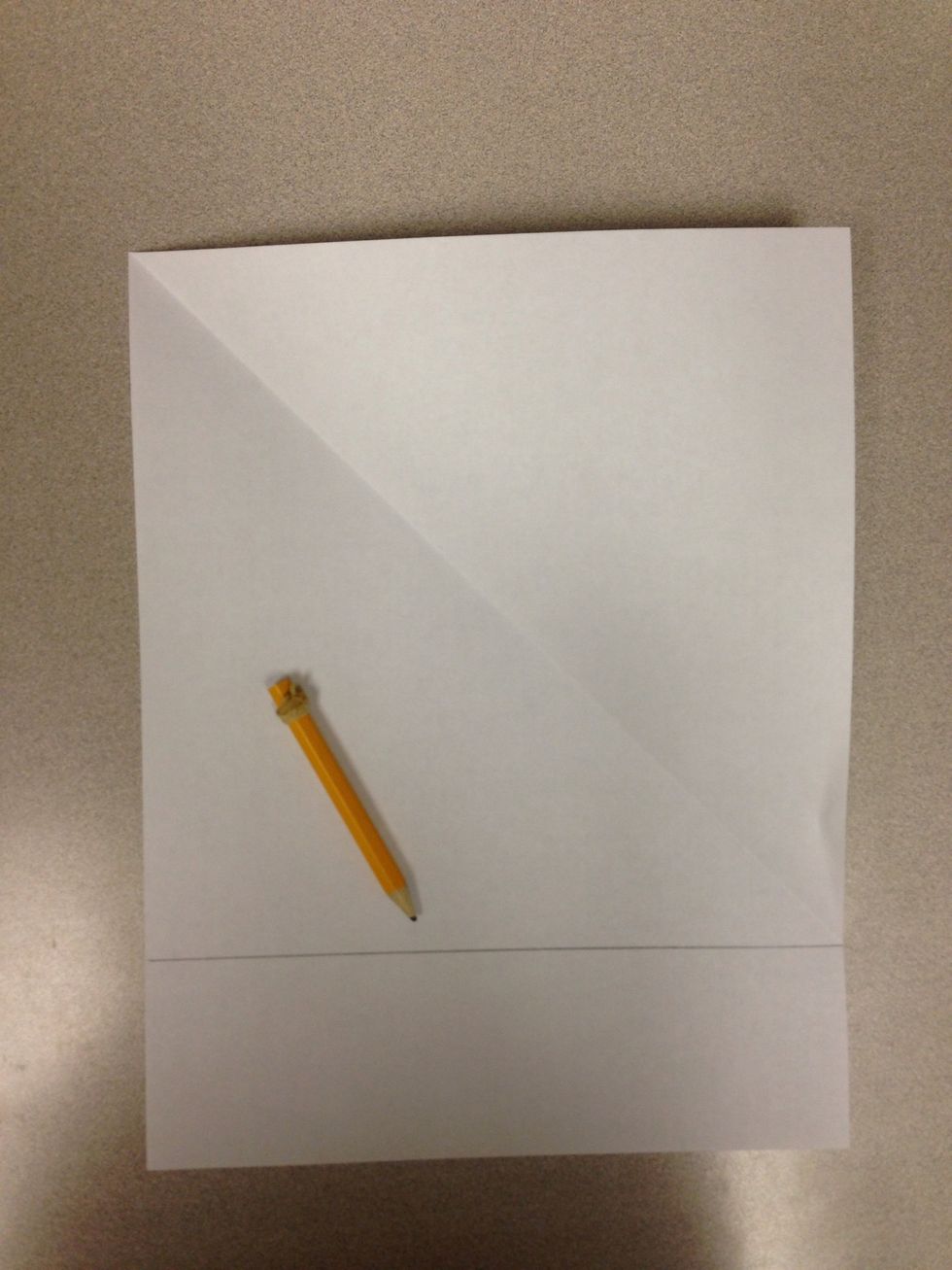 From just a paper, cut off the end to make a perfect square