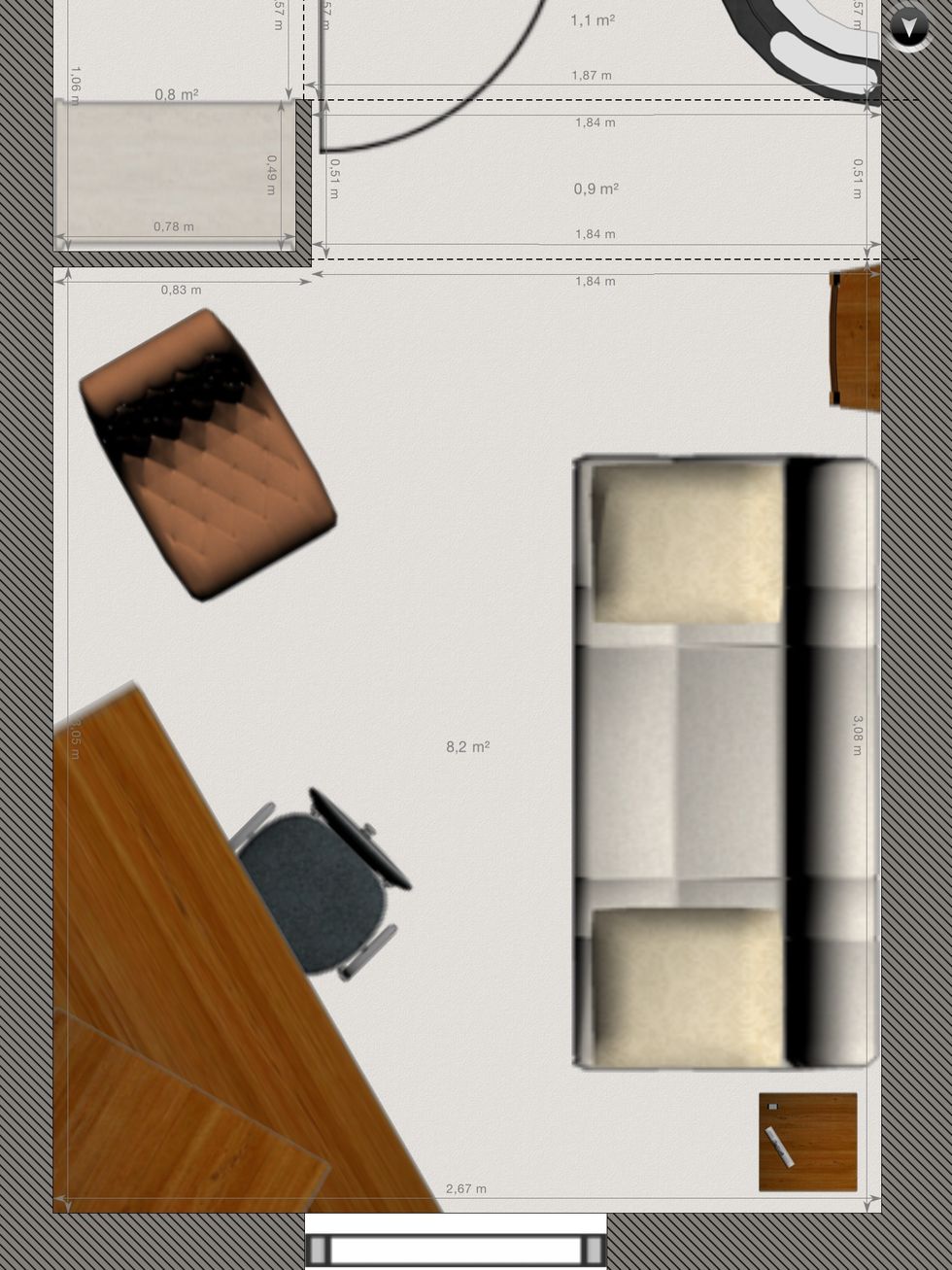 From left-overs, we were able to make a desk shelf that covers the hole in the back.
