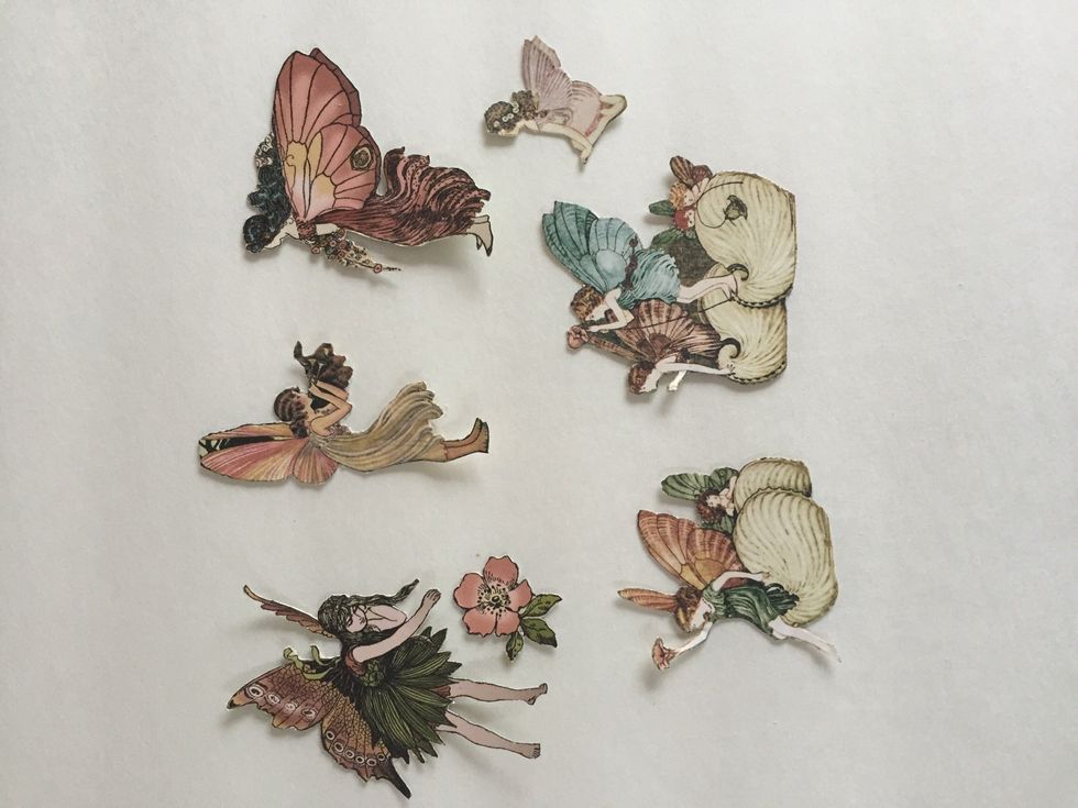 From Springtime paper, fussy cut the following fairy and flower images.