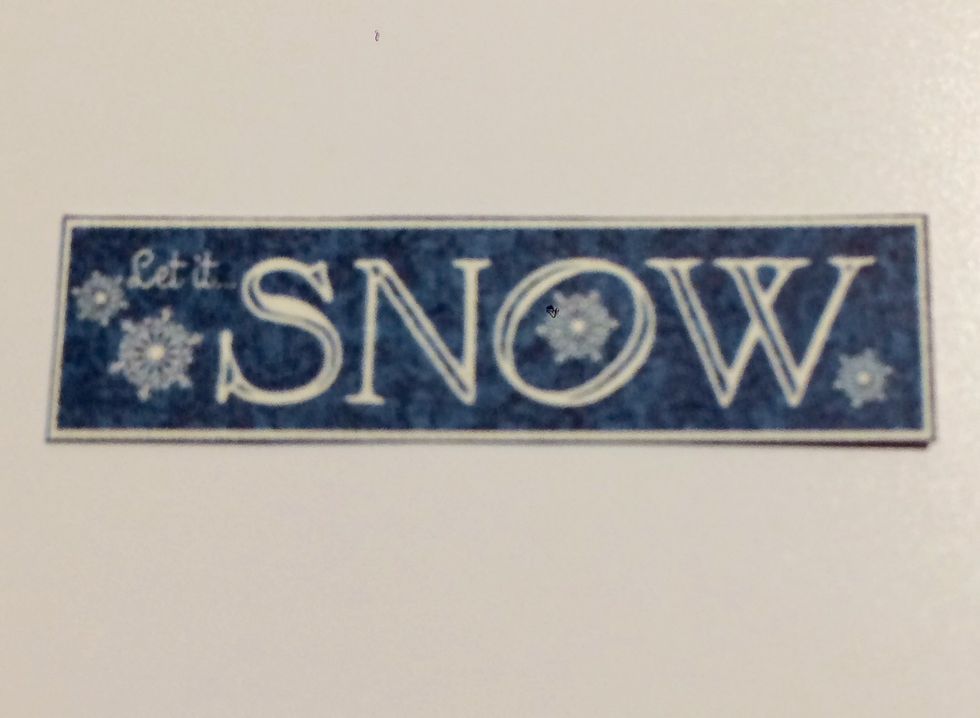 From the 8x8 January Collective paper, cut out the Let It Snow cut apart.