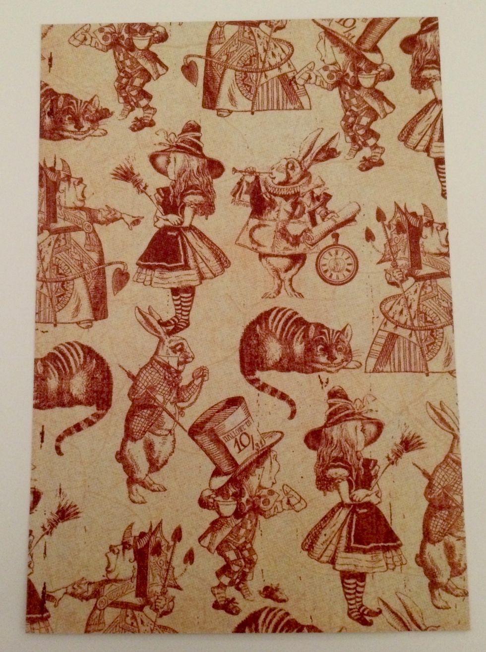 From the Curiouser & Curiouser paper, cut a piece that measures 4 1/4" x 6 1/4".