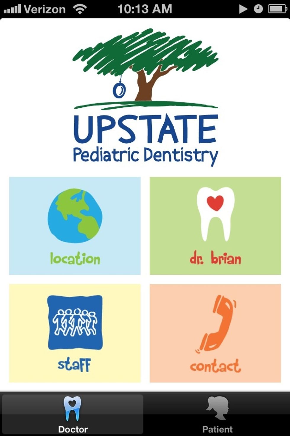 From the home screen, tap the Patient tab.