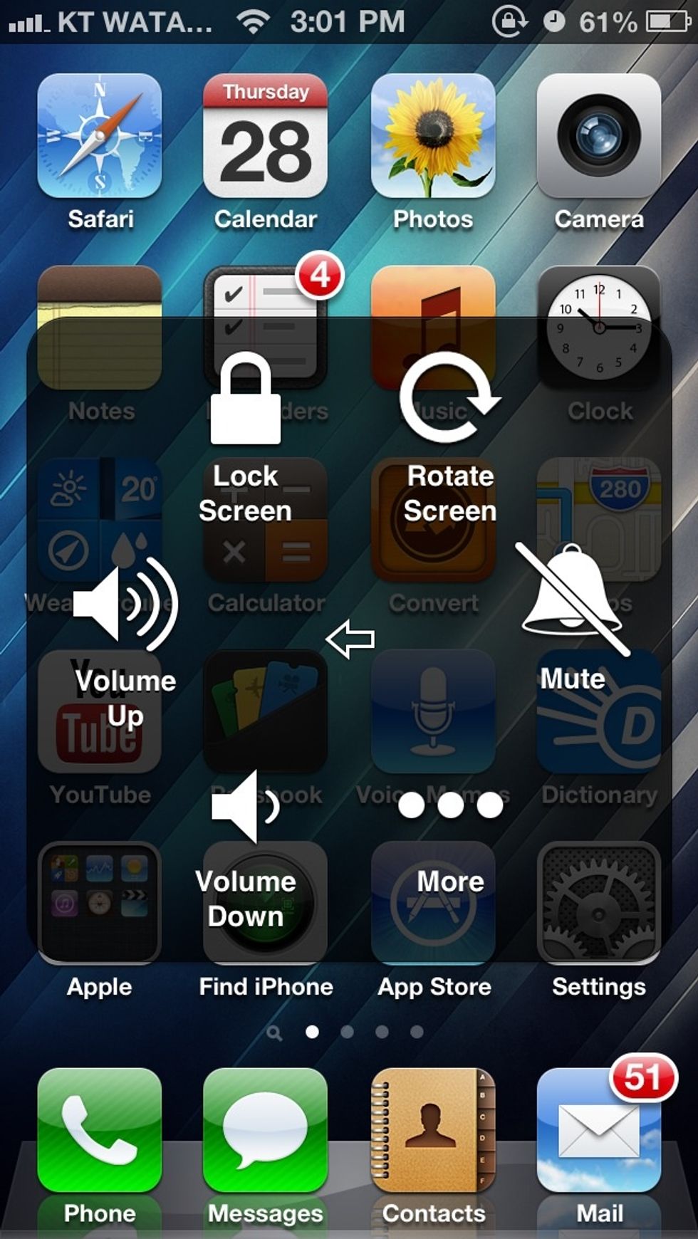 From the previous step, hit device and see a number of options, like increasing/decreasing volume, mute/unmute, lock screen, etc