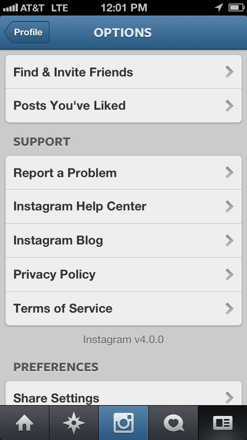 From the "Settings" screen, you'll need to scroll down to the "Preferences" section.