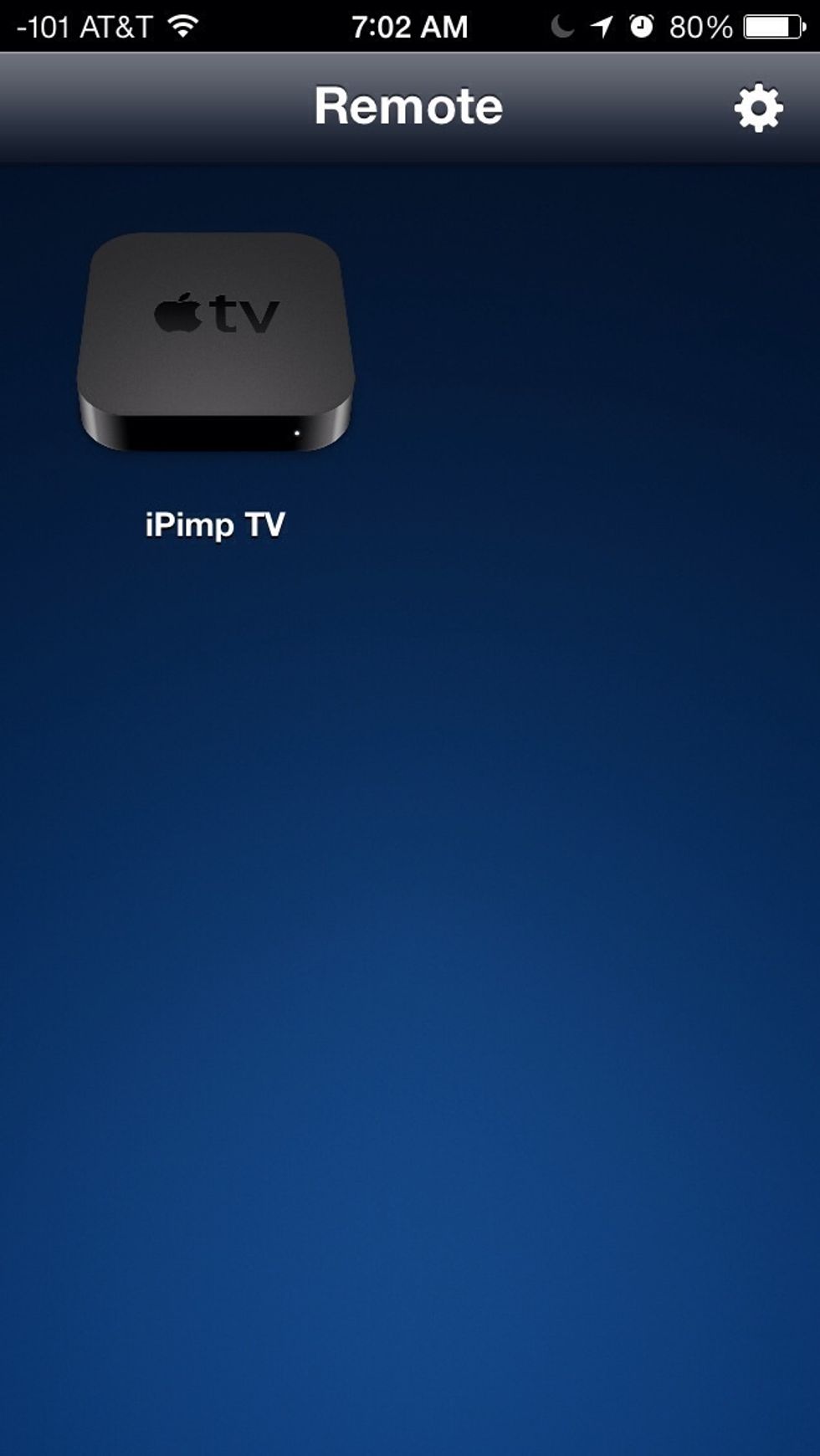 From your iphone select your Apple TV to control it