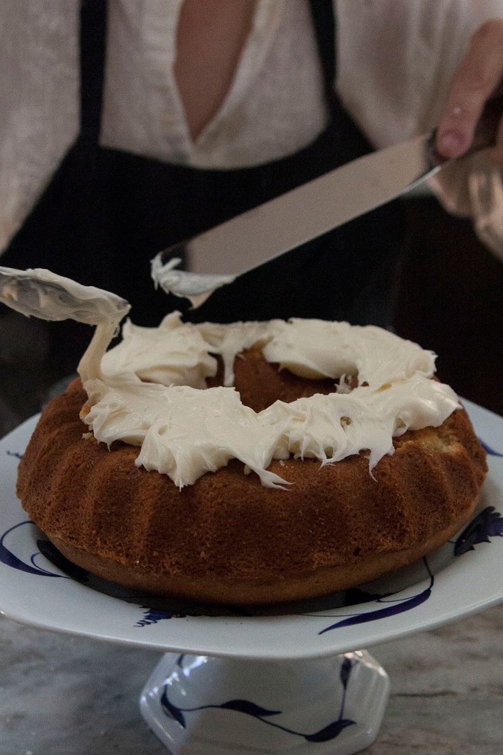 Frost your bundt cake.