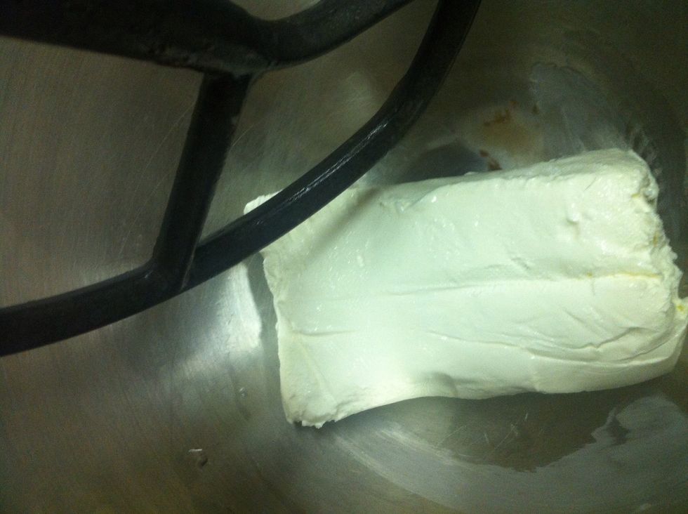 Frosting!!! Add cream cheese (softened) to mixer....