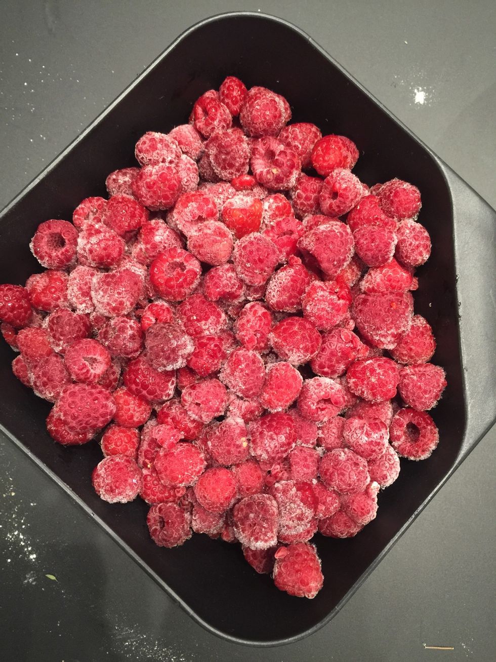 Frozen raspberries