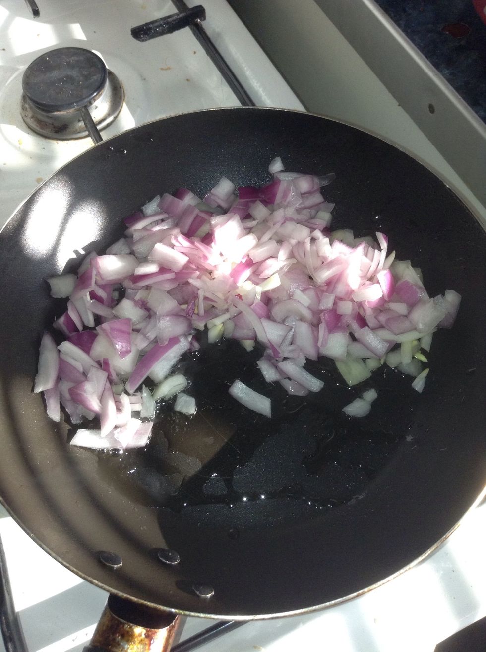 Fry for 4mins on medium heat until soft not brown