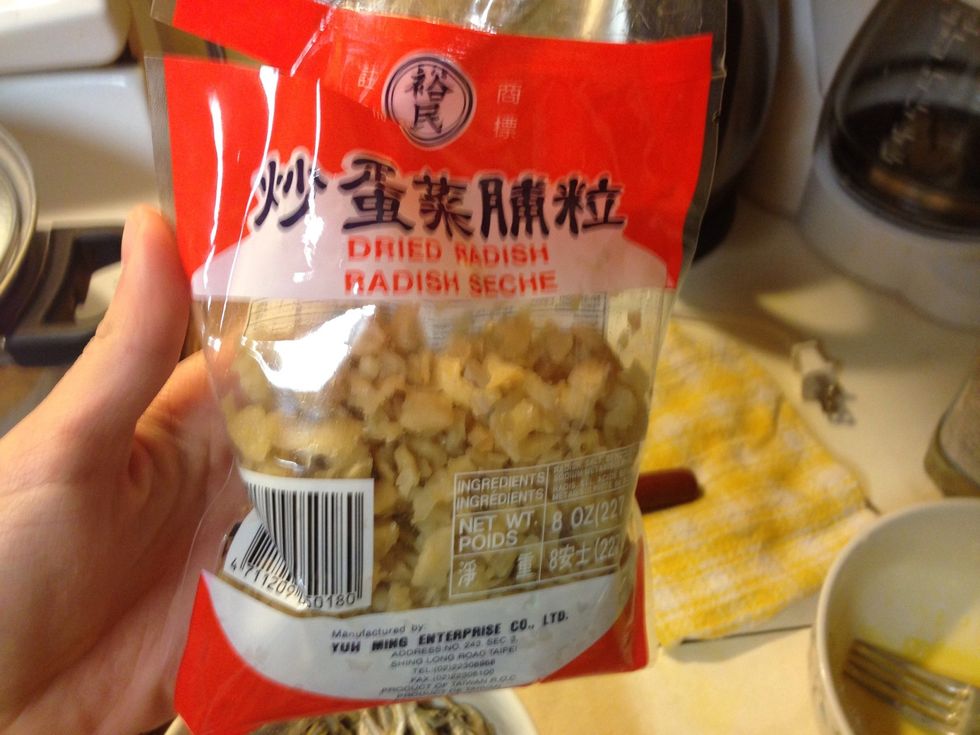 Fry half a cup of radishes till lightly browned.