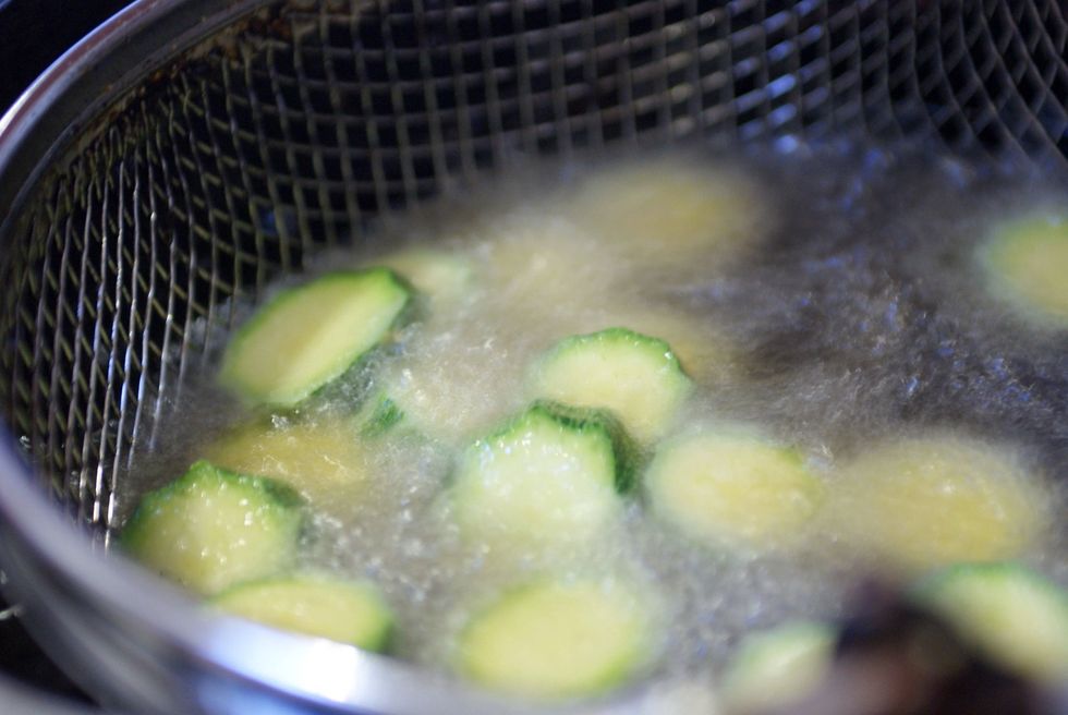 Fry in hot oil at 160 degrees celsius till they get brown