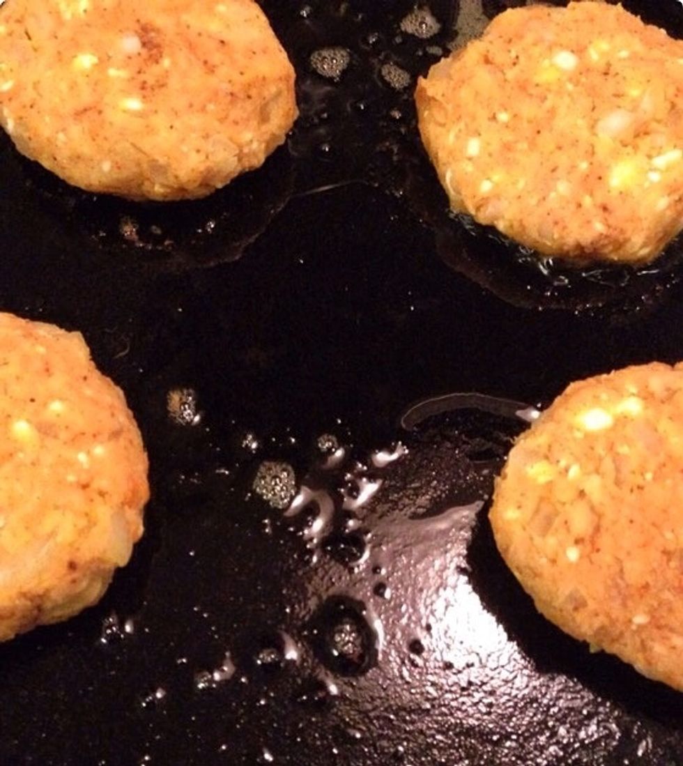 Fry in olive oil and/or butter.