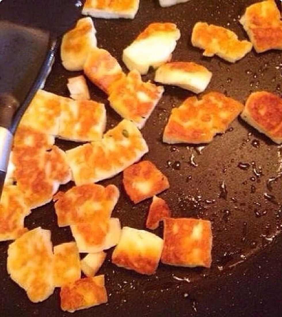 Fry it in some olive oil until golden.