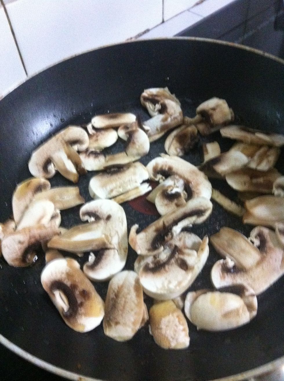 Fry mushroom after chicken is done