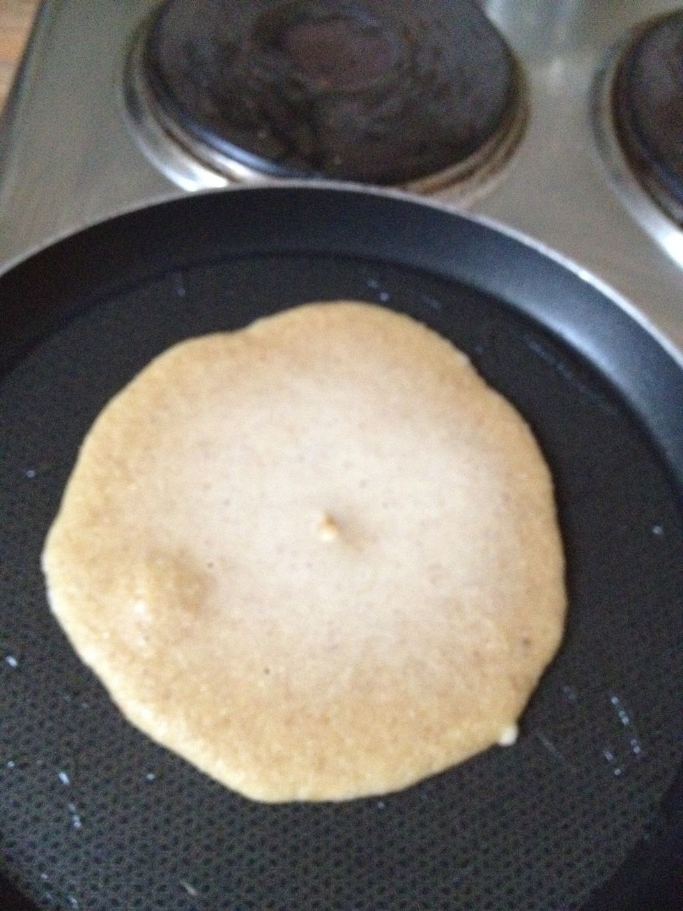 Fry on a non-stick pan. I used a little coconut oil. It adds a nice flavour :)