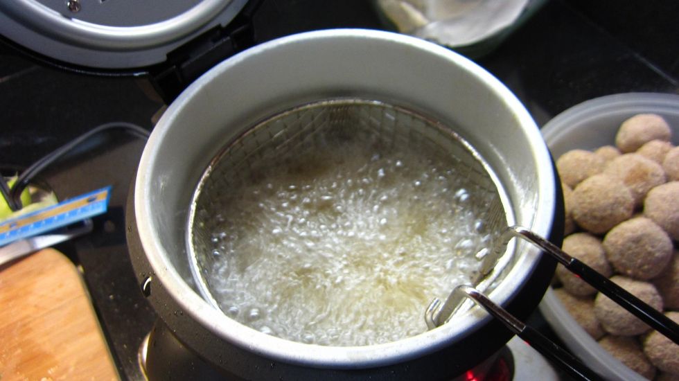 Fry the cutlets for no more than 60 seconds at 390 degrees F. If your fryer does not get up to that temperature you can put it in for slightly longer.