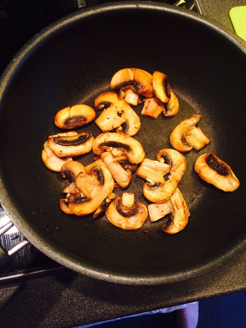 Fry the mushrooms until it looks something like this