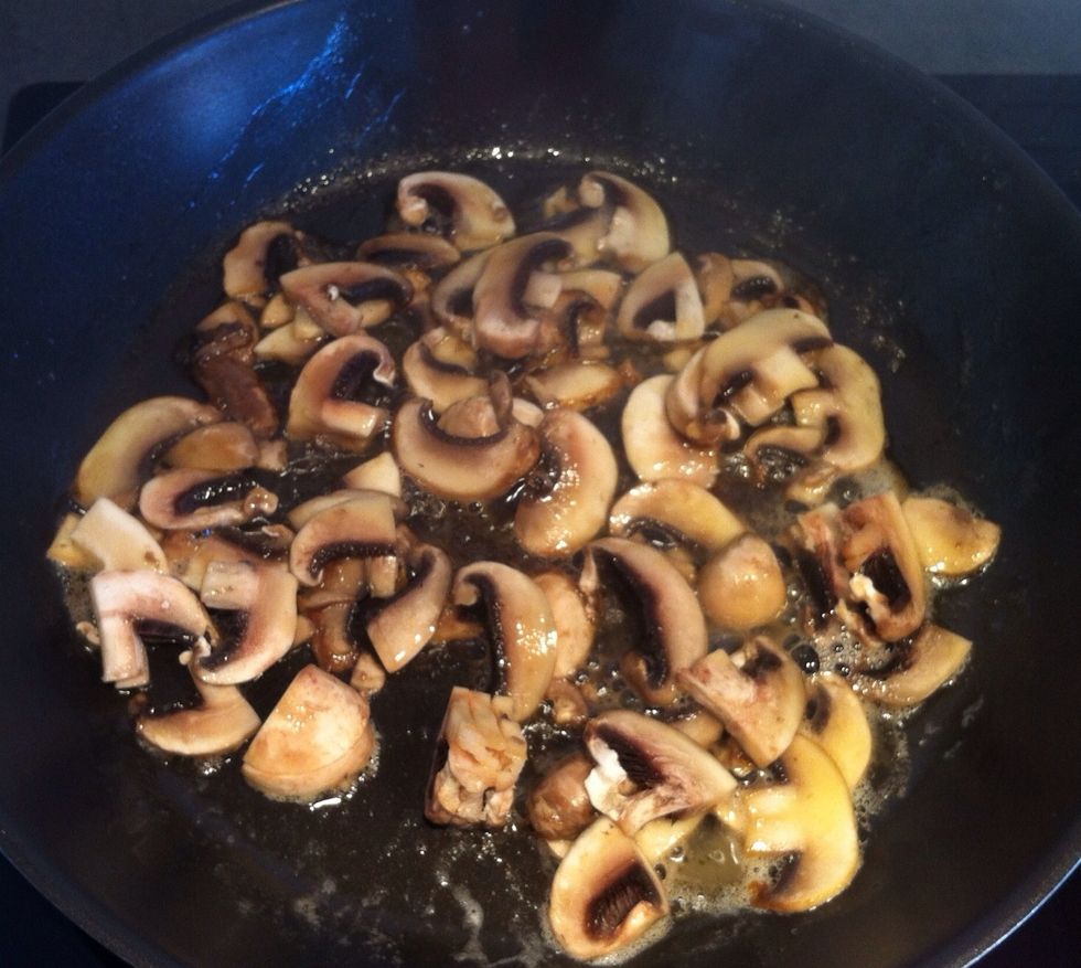 Fry the mushrooms