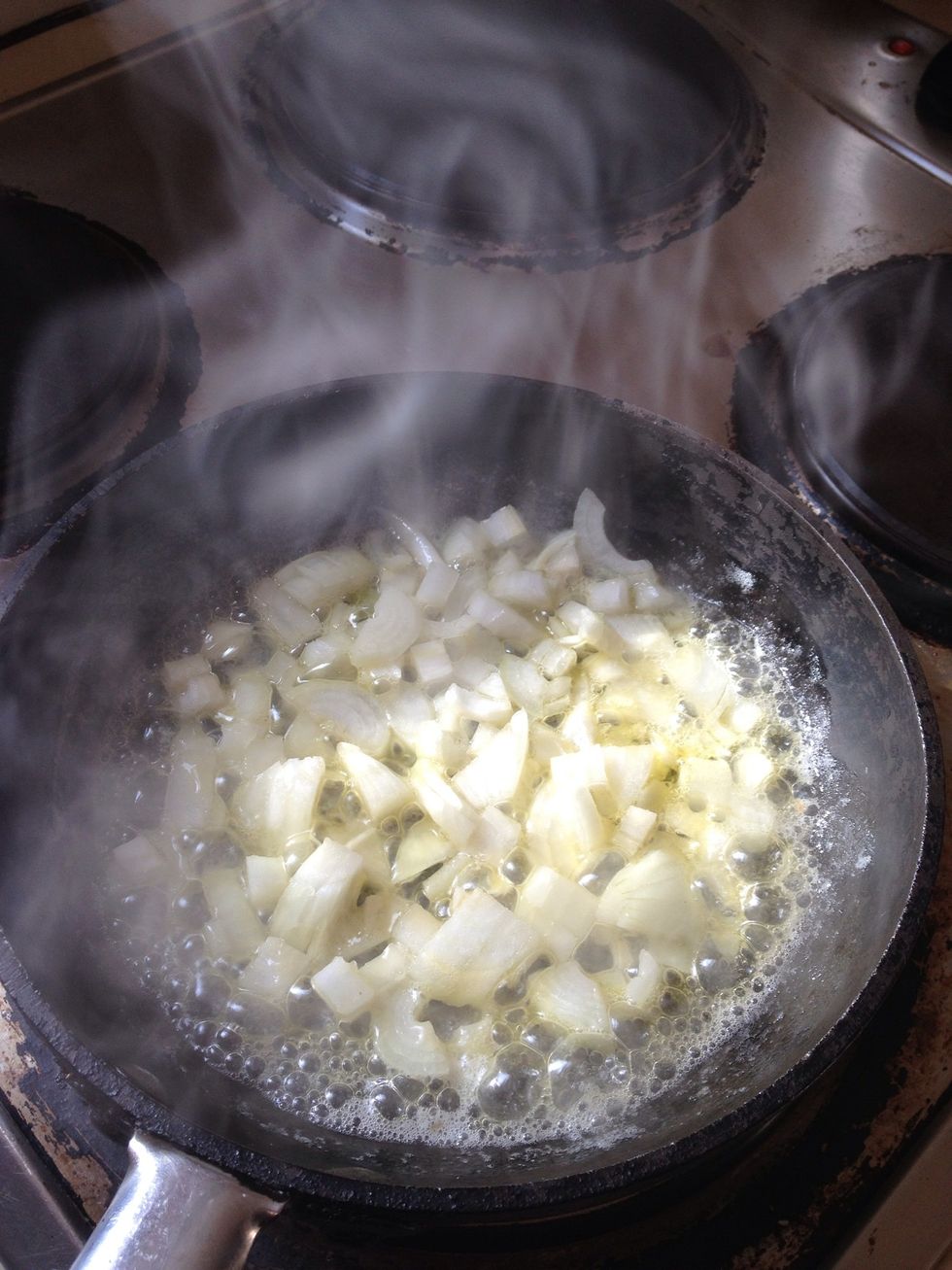 Fry the onions first just to soften not brown