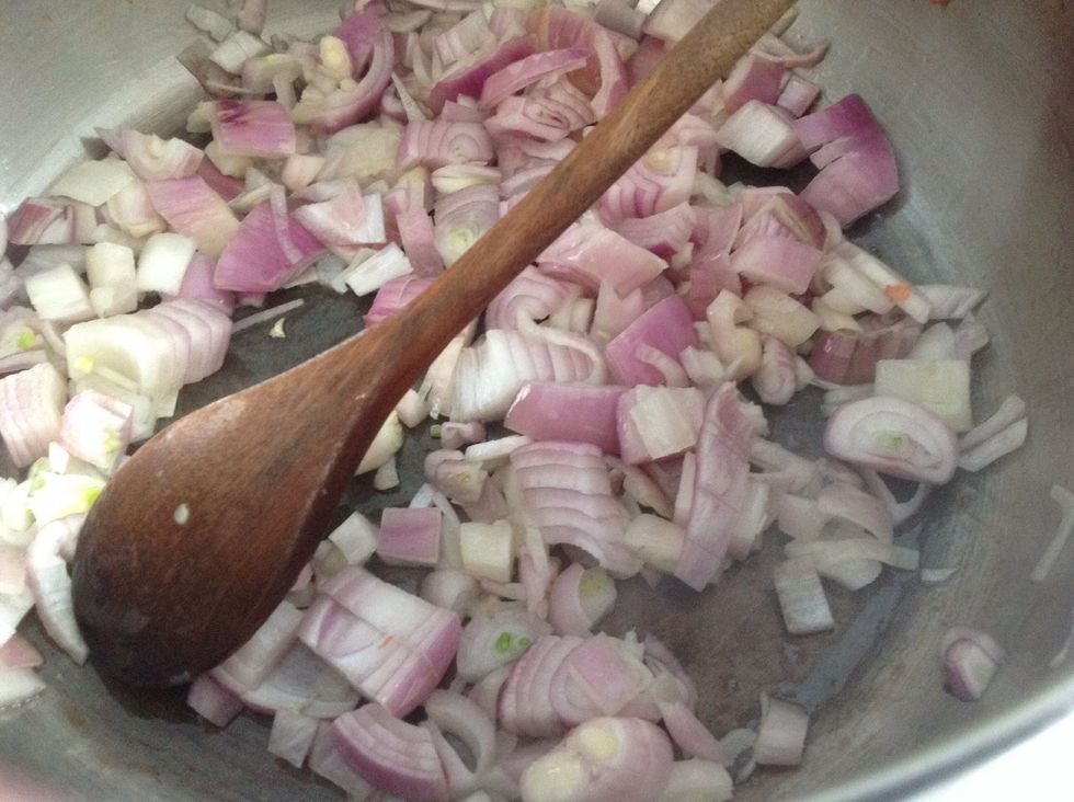 Fry them, chopped in some oil.