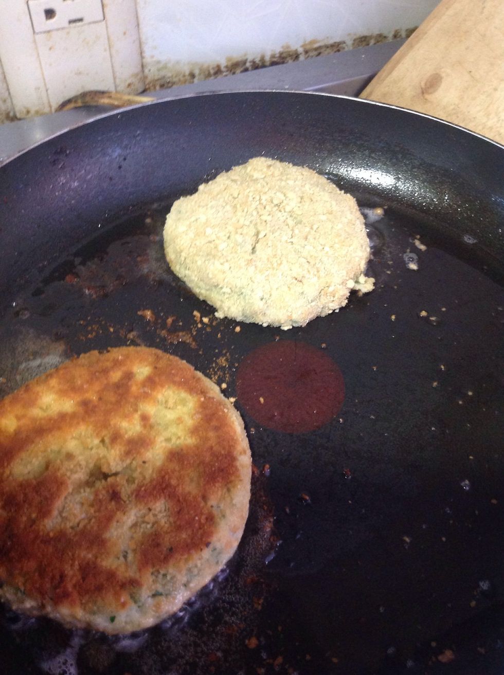 Fry them in hot pan, till they get a nice brown golden color and it's ready
