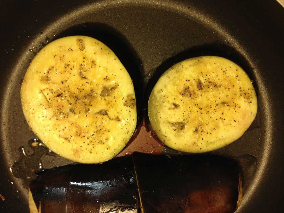 Fry them on a medium- low heat for about 5 mins on each side.