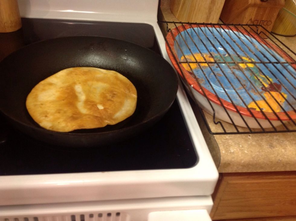 Fry tortilla in oil or Crisco baking sticks, or shortening until crispy.