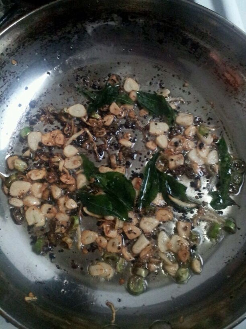 Fry until golden brown on low heat.