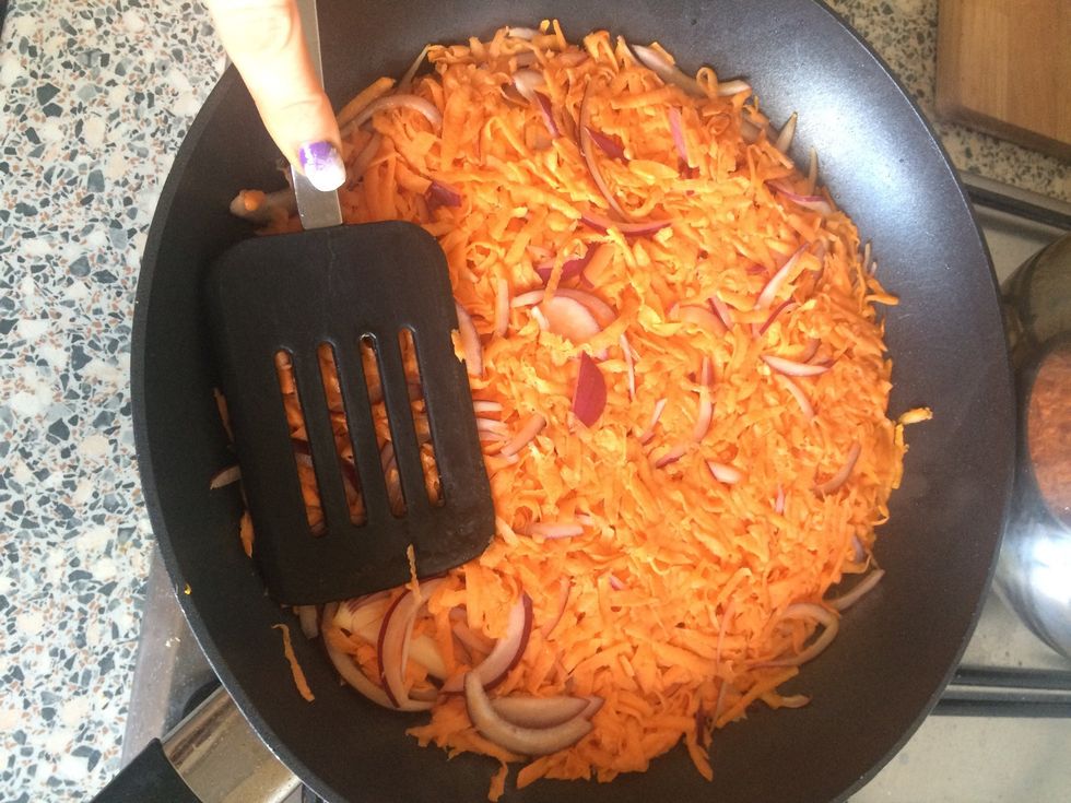 Fry until golden on bottom