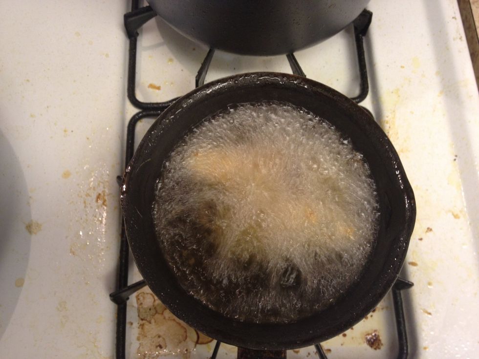 Fry with 325 degree for couple minutes.