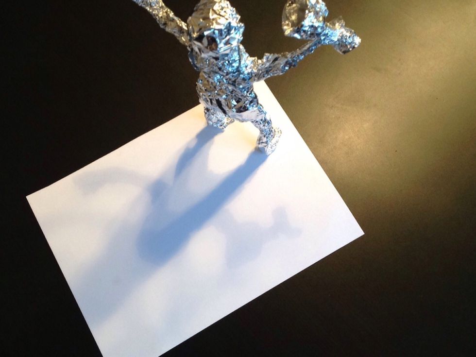 Fundera \u00f6ver figurens skugga.